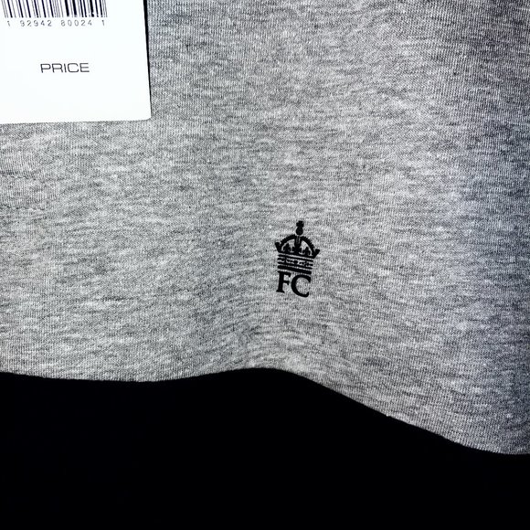 French Connection polo with contrast panel and collar in black and gray size XL - Picture 4 of 10